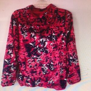Floral Red Women's Top